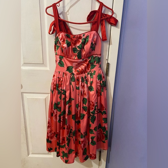 Pink Satin Roses Sundress - Picture 2 of 2